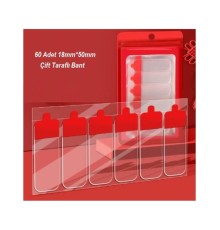 Kolay Açılır Güçlü Çift Taraflı Hazır Kesim Yaprak Bant 60'lı Paket 18x50mm