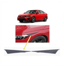 Honda Civic FE1 2022 ve Sonrası Far Üstü Kaşı Çıtası Piyano Black 2 Parça