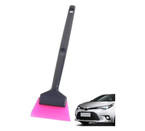 Mini Saplı Silikon Çekçek Ragle Cam Filmi Çekme Uygulama Aparatı 6x22cm Siyah Pembe