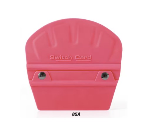 Switch Card Oval Ragle PPF/TPH Cam Filmi Çekme Uygulama Aparatı Teflonlu 85A Sertlik 10x9cm Pembe