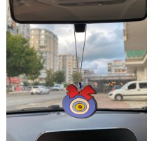 Nazar Boncuklu Silikon Dikiz Ayna Süsü