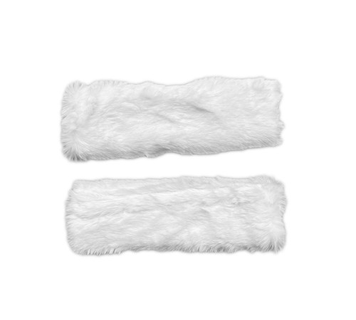 Peluş Seyahat Emniyet Kemer Pedi Kılıfı 2'li Beyaz