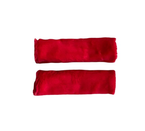 Peluş Seyahat Emniyet Kemer Pedi Kılıfı 2'li Kırmızı