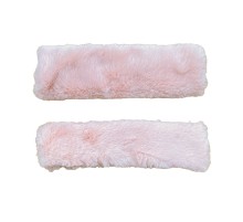 Peluş Seyahat Emniyet Kemer Pedi Kılıfı 2'li Pudra Pembe
