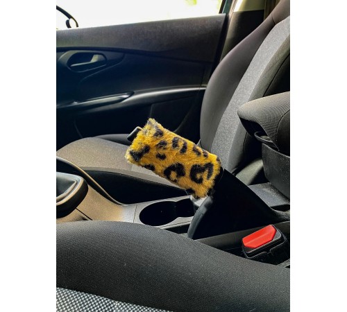 Yumuşak Peluş El Freni Süsü Leopar Desenli