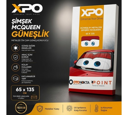 Güneşlik Lüx Metalize Şimşek MCQUEEN 65*135