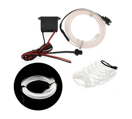 Fitilli İp Neon Led Torpido Şeridi 2 Metre Beyaz