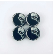 Kuru Kafa Ghost Damla Geçme Jant Göbek Kapağı 4’lü Set 55/58mm Siyah
