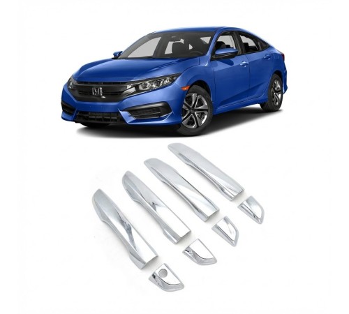 Honda Civic FC5 2016 - 2021 Uyumlu Kapı Kolu Krom