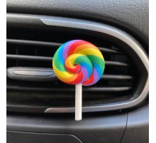 Lolipop Şeker Figürlü Klima Havalandırma Izgara Süsü Klips Oto Kokusu Mavi Kırmızı