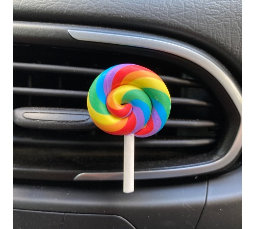Lolipop Şeker Figürlü Klima Havalandırma Izgara Süsü Klips Oto Kokusu Mavi Kırmızı