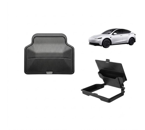 Tesla Model Y / 3 Standart ve Juniper Uyumlu Orta Konsol Kartlık ve Bozuk Para Kutusu İç Trim Siyah