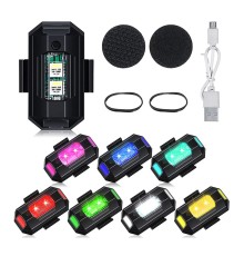 Mini Led Flash 7 Renk RGB USB Şarjlı Araba Motosiklet Bisiklet Drone Uyumlu