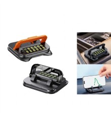 Araç İçi Torpido Üstü Numaratörlü Telefon Tutucu Stand Siyah