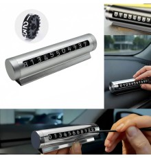 Luxury Araç İçi Torpido Üstü Çevirmeli Telefon Park Numaratörü Park Tel 10.5x2.7cm Gri