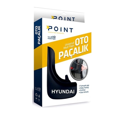 Hyundai Paçalık Tozluk Çamurluk Universal Siyah 2'li