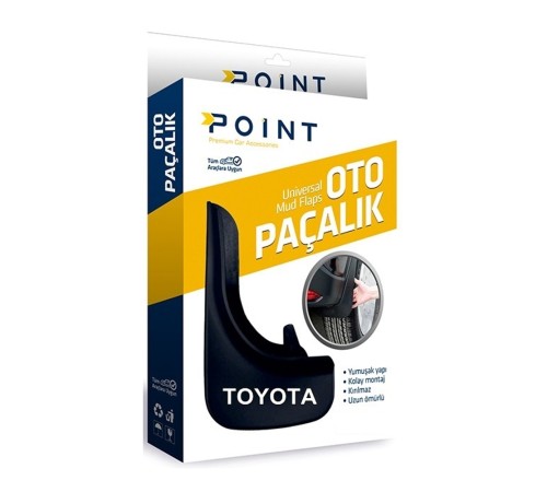Toyota Paçalık Tozluk Çamurluk Universal Siyah 2'li