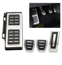 VW Golf 7 8 Passat B8 Tiguan 2 Touran 2 T-Roc T-Cross Arteon Polo 5 Uyumlu Geçme Manuel Pedal Seti 4 Parça Siyah Krom