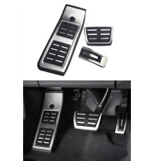 Audi A4 B9 A5 F5 2016-2023 Uyumlu Geçme Otomatik Pedal Seti 3 Parça Siyah Krom