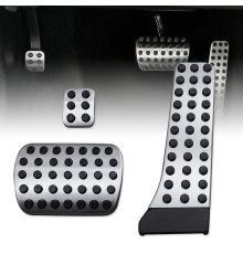 Mercedes W204-W207-W211-W212-W215-W220-E250 Uyumlu Geçme Otomatik Pedal Seti 3 Parça Siyah Krom