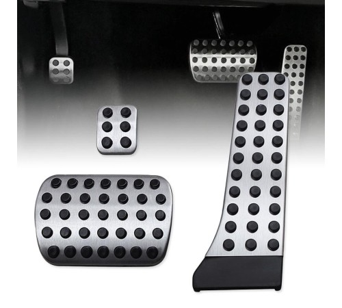 Mercedes W204-W207-W211-W212-W215-W220-E250 Uyumlu Geçme Otomatik Pedal Seti 3 Parça Siyah Krom