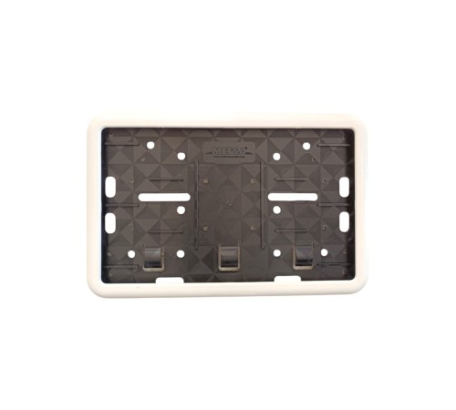 Çerçeveli Motor Plakalık Plaka Altlığı Beyaz 17x26 cm