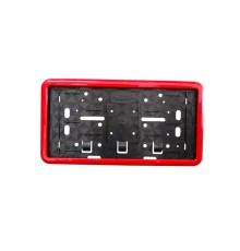 Çerçeveli Dikdörtgen  Plakalık Plaka Altlığı Kırmızı 32X17cm 1 Adet