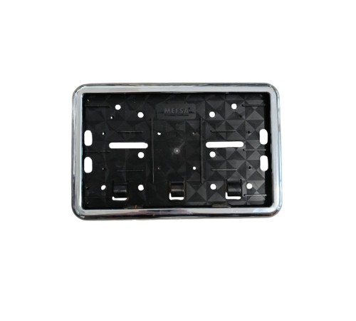 Çerçeveli Motorsiklet Plakalık Plaka Altlığı Krom Nikelajlı 26x17cm 1 Adet