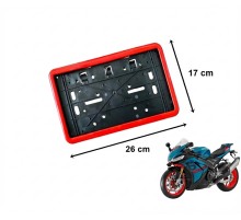 Çerçeveli Dikdörtgen Plakalık Plaka Altlığı Kırmızı 26X17cm 1 Adet