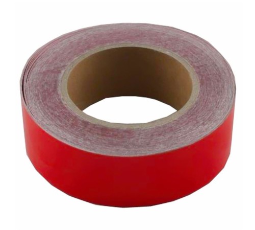 Reflektif Fosfor Şerit Bant Reflektör Kırmızı 4cm x 25 Metre