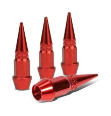 Alüminyum Sivri Sibop Kapağı Kırmızı 4'lü 45MM