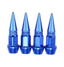 Alüminyum Sivri Sibop Kapağı Mavi 4'lü 45MM