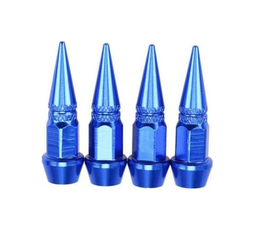 Alüminyum Sivri Sibop Kapağı Mavi 4'lü 45MM