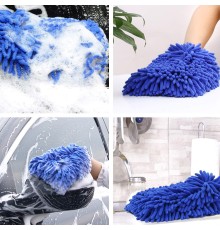 Araba Oto Yıkama Temizlik Eldiveni Süngeri Peluş Büyük Boy 22x19cm