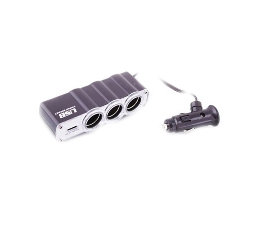 Oto Çakmaklık Çoklayıcı 3'lü Çakmak Soketi 1 USB Girişi ONT128