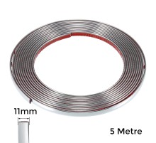 Yapışkanlı Nikelaj Şerit Bant Çıta 11mm 5 Metre Krom