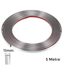 Yapışkanlı Nikelaj Şerit Bant Çıta 11mm 5 Metre Krom