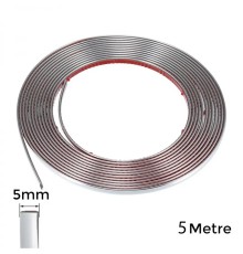 Yapışkanlı Nikelaj Şerit Bant Çıta 5mm 5 Metre Krom