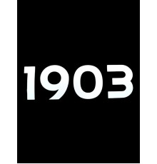 1903 Yazılı Oto Sticker Beyaz 20x7cm
