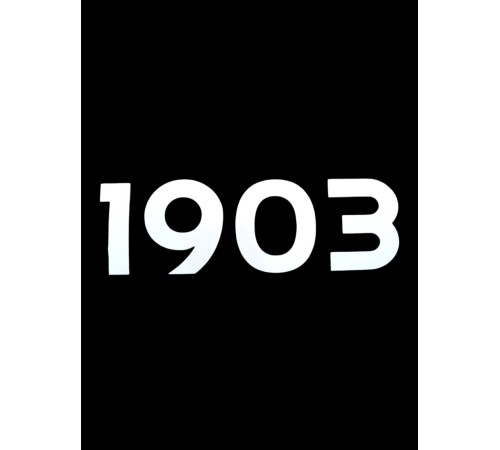 1903 Yazılı Oto Sticker Beyaz 20x7cm