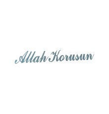 Allah Korusun Yazılı Oto Sticker Gri 14x3cm