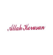 Allah Korusun Yazılı Oto Sticker Kırmızı 14x3cm