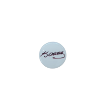 K.Atatürk İmzalı Yuvarlak Etiket Damla Sticker Siyah 3cm