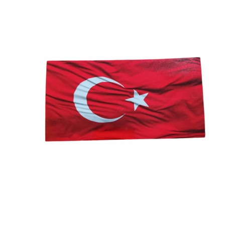 Türk Bayrağı Oto Sticker Küçük Kırmızı Beyaz 16x8cm