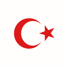 Türk Bayrağı Oto Sticker Kırmızı 23x17 cm