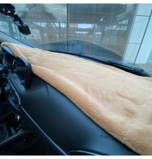 Yumuşak Tüylü Oto Torpido Bagaj Üstü Örtü Peluş Halı Kahverengi 130x40cm