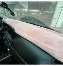 Yumuşak Tüylü Oto Torpido Bagaj Üstü Örtü Peluş Halı Pudra Pembe 130x40cm