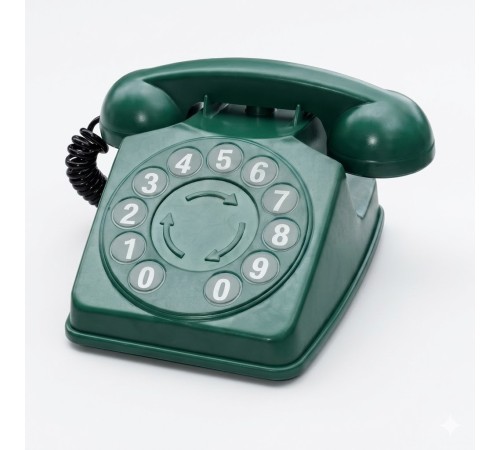 Vintage Home Retro Çevirmeli Klasik Antika Görünümlü Numaratik Telefon Dekor Yeşil