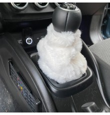 Yumuşak Peluş Vites Körüğü Vites Süsü Beyaz