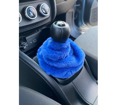 Yumuşak Peluş Vites Körüğü Vites Süsü Mavi